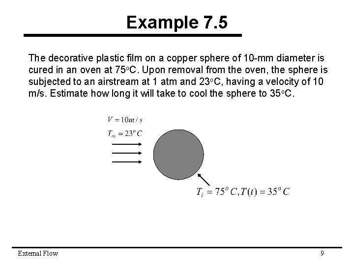 Example 7. 5 The decorative plastic film on a copper sphere of 10 -mm