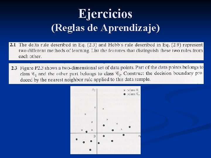 Ejercicios (Reglas de Aprendizaje) 