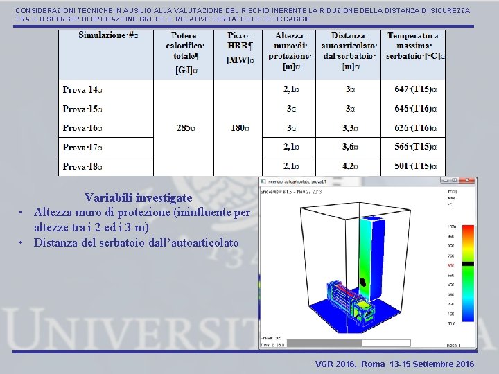 CONSIDERAZIONI TECNICHE IN AUSILIO ALLA VALUTAZIONE DEL RISCHIO INERENTE LA RIDUZIONE DELLA DISTANZA DI