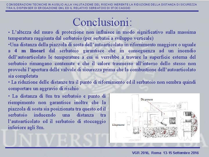 CONSIDERAZIONI TECNICHE IN AUSILIO ALLA VALUTAZIONE DEL RISCHIO INERENTE LA RIDUZIONE DELLA DISTANZA DI