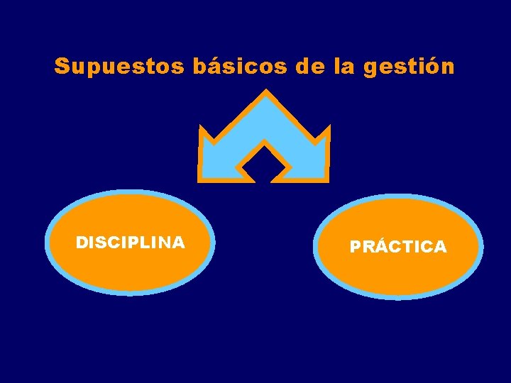 Supuestos básicos de la gestión DISCIPLINA PRÁCTICA 