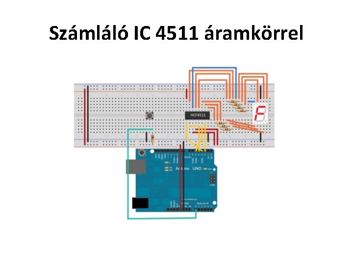 Számláló IC 4511 áramkörrel 