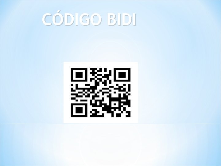 CÓDIGO BIDI 