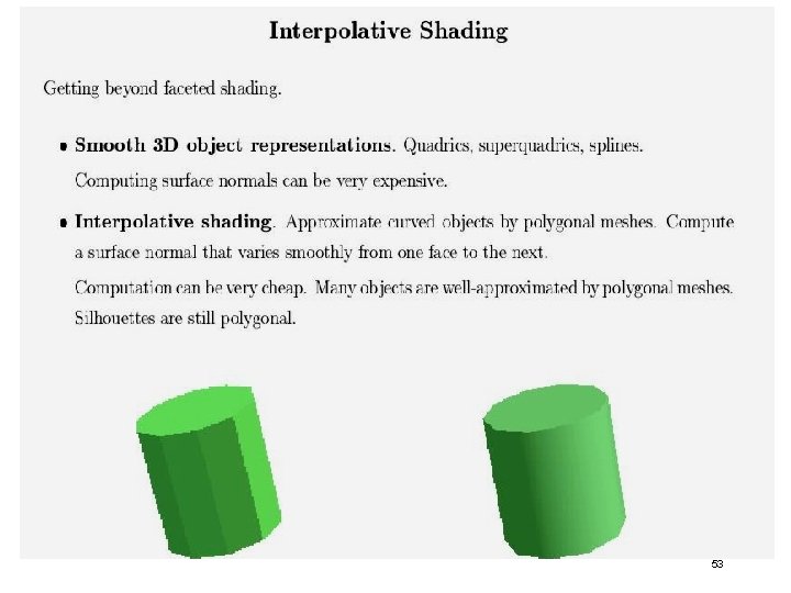 Shading models for Polygons 53 