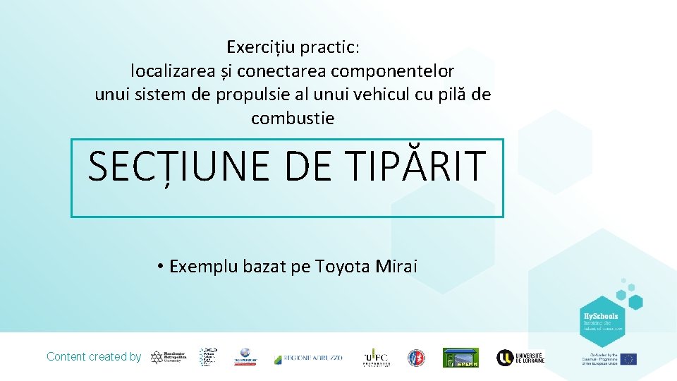 Exercițiu practic: localizarea și conectarea componentelor unui sistem de propulsie al unui vehicul cu Exercițiu practic: localizarea și conectarea componentelor unui sistem de propulsie al unui vehicul cu
