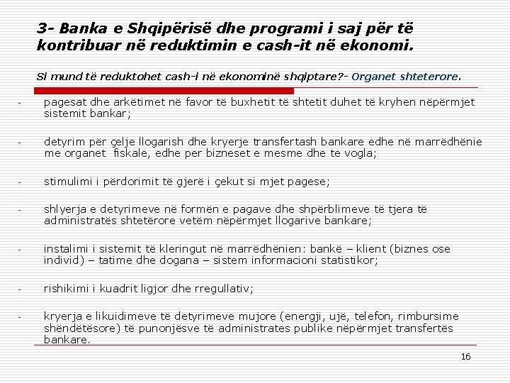 3 - Banka e Shqipërisë dhe programi i saj për të kontribuar në reduktimin