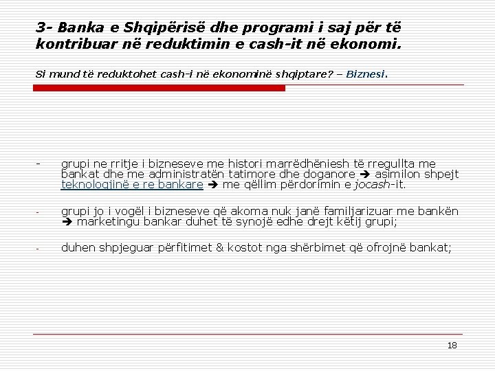 3 - Banka e Shqipërisë dhe programi i saj për të kontribuar në reduktimin