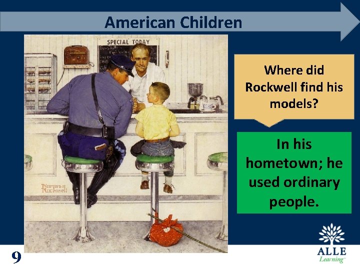 American Children Where did Rockwell find his models? In his hometown; he used ordinary