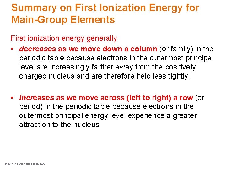 Summary on First Ionization Energy for Quantum-Mechanical Explanation for the Main-Group Elements Trends in