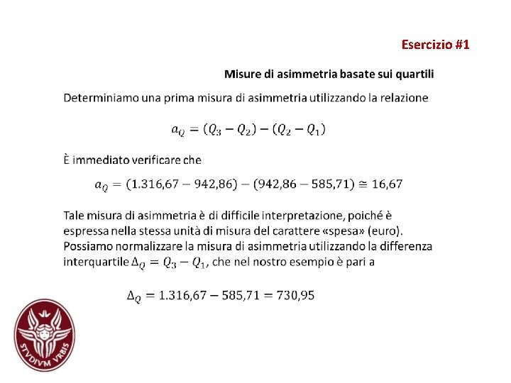 Esercizio #1 Esercizio #1