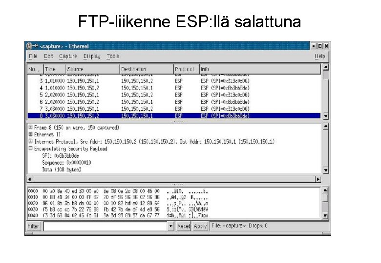 FTP-liikenne ESP: llä salattuna 