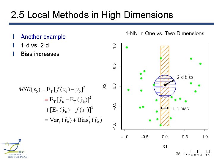 2. 5 Local Methods in High Dimensions l l l Another example 1 -d