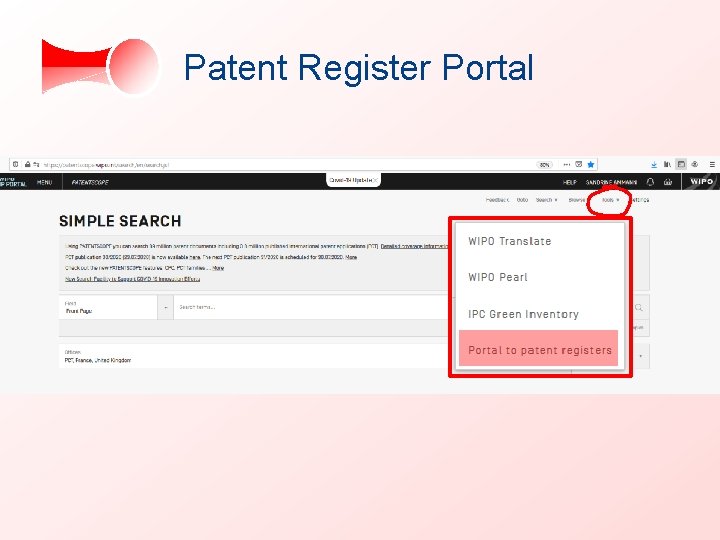  Patent Register Portal 