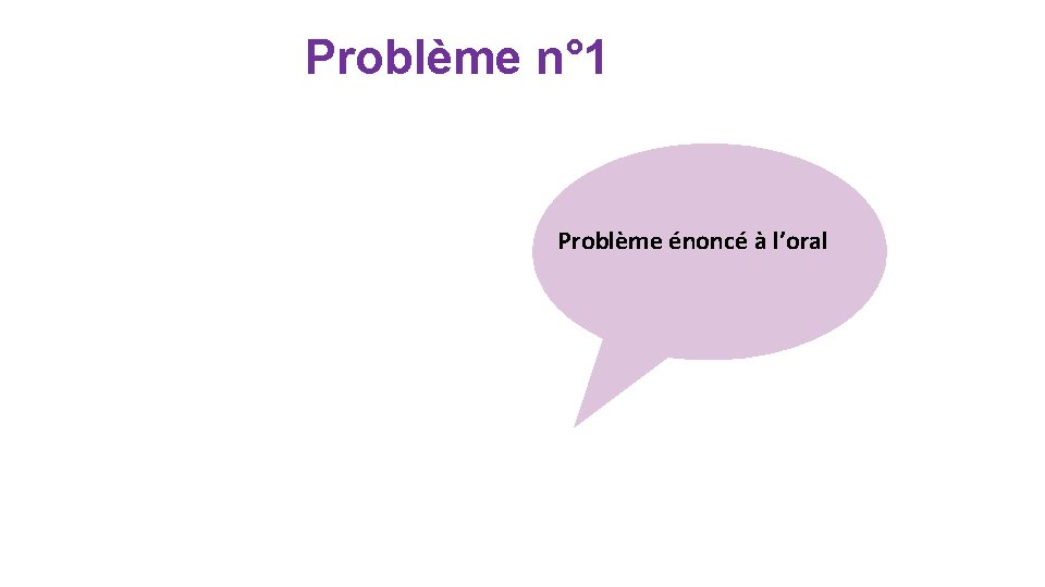 Problème n° 1 Problème énoncé à l’oral 