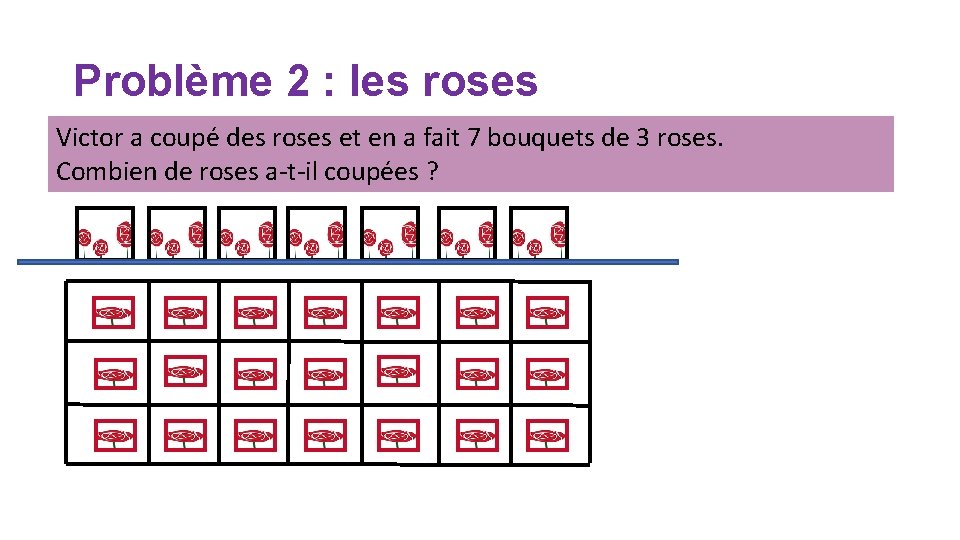 Problème 2 : les roses Victor a coupé des roses et en a fait