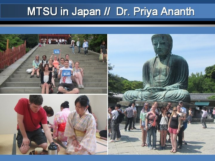 MTSU in Japan // Dr. Priya Ananth 