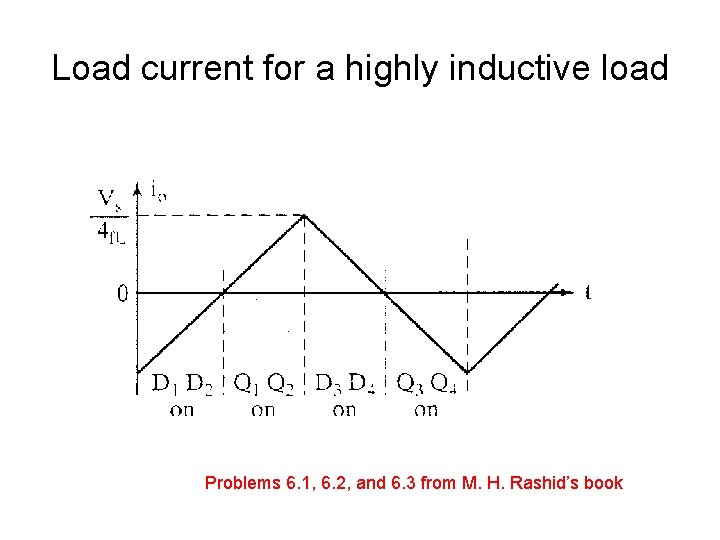 Load current for a highly inductive load Problems 6. 1, 6. 2, and 6.