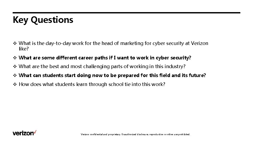 Key Questions v What is the day-to-day work for the head of marketing for