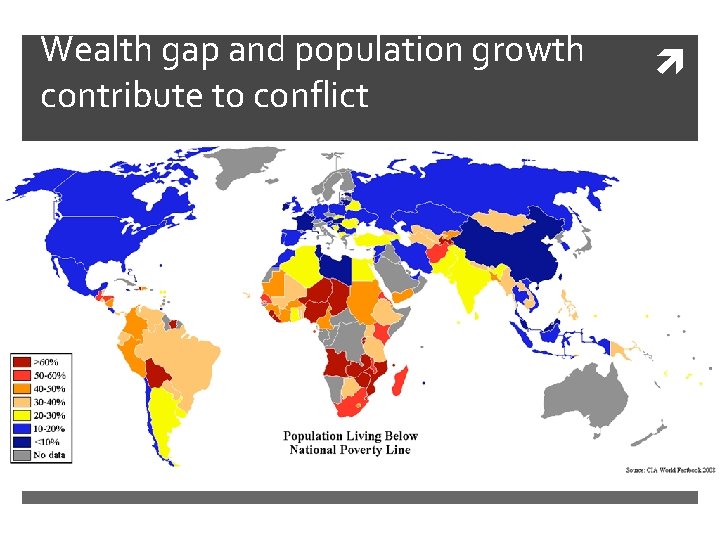 Wealth gap and population growth contribute to conflict 