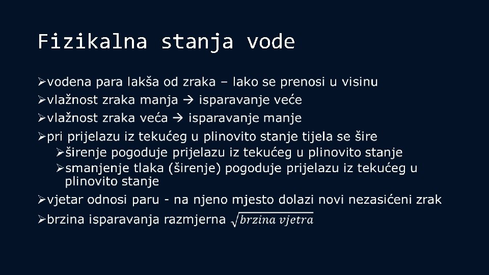 Fizikalna stanja vode Ø 