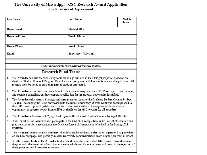 Signed Agreement Form 