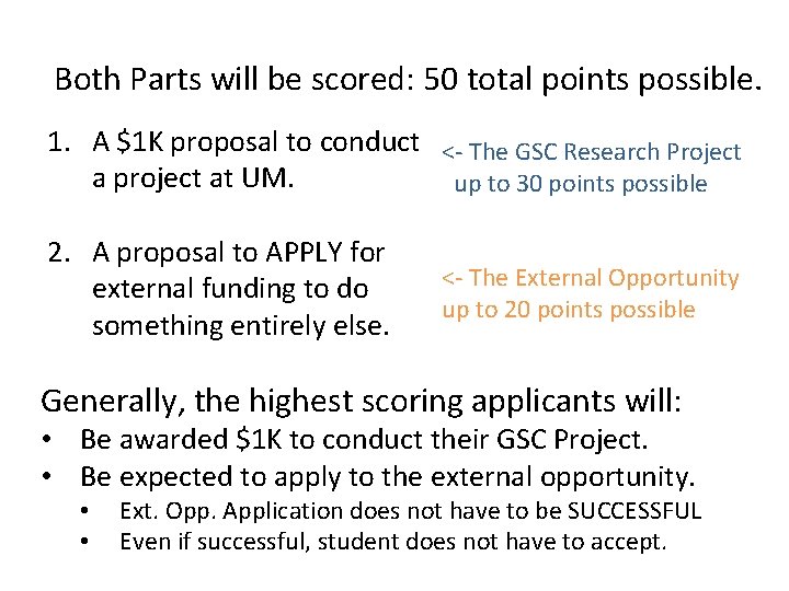 Both Parts will be scored: 50 total points possible. 1. A $1 K proposal