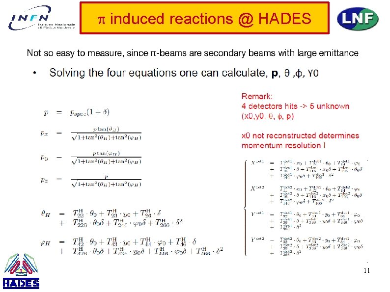 p induced reactions @ HADES 11 