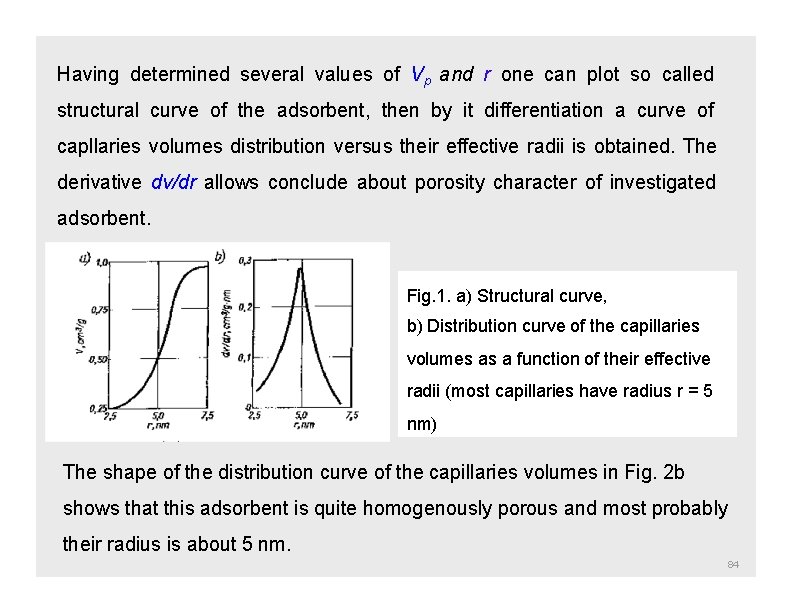 Having determined several values of Vp and r one can plot so called structural