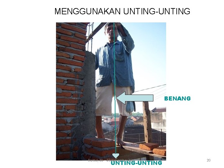 MENGGUNAKAN UNTING-UNTING BENANG Bantul, 21 – 23 November 2017 UNTING-UNTING 20 