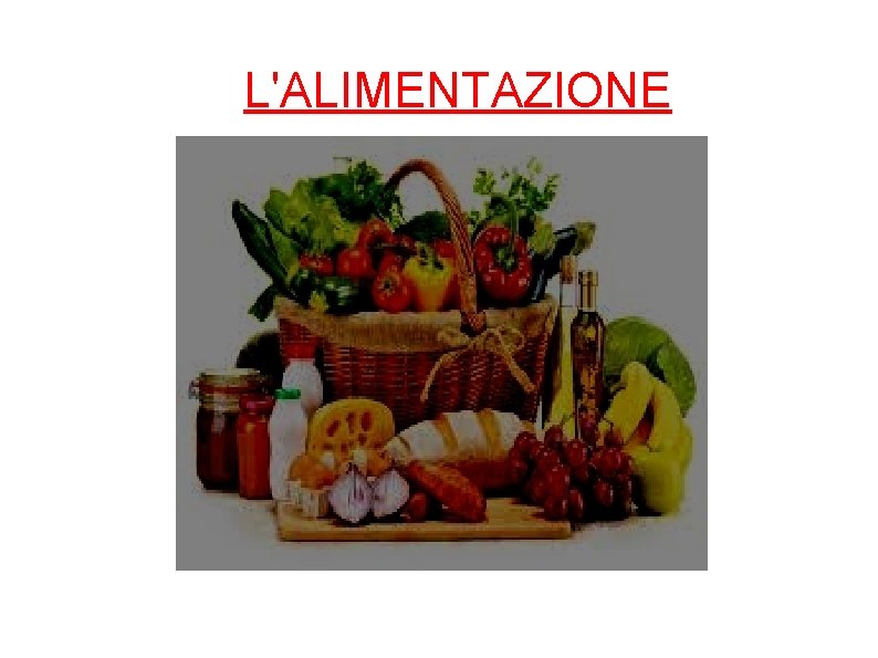 L'ALIMENTAZIONE 