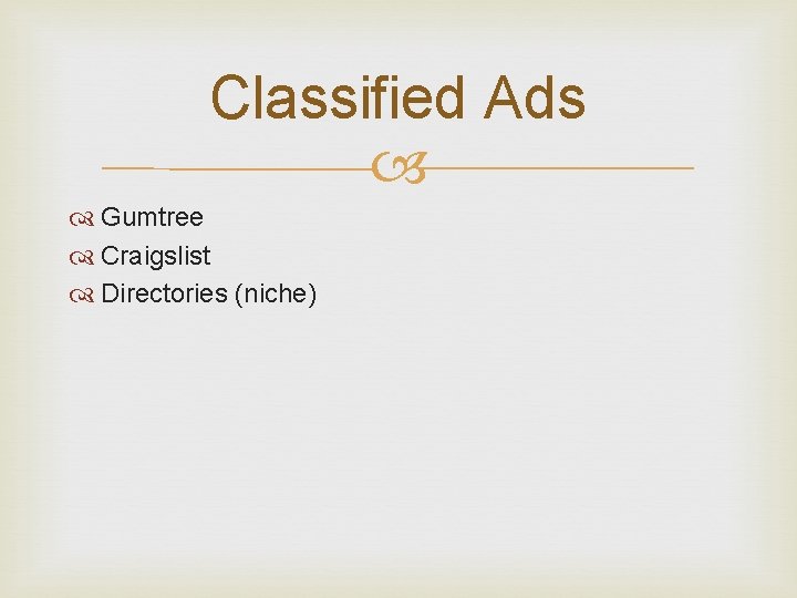 Classified Ads Gumtree Craigslist Directories (niche) 