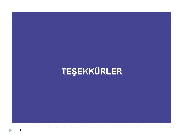 TEŞEKKÜRLER | 85 