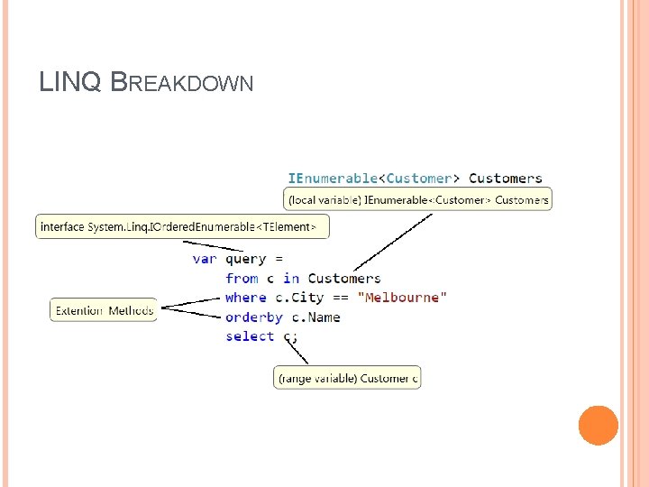 LINQ BREAKDOWN 