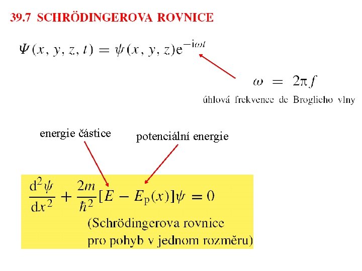 energie částice potenciální energie 