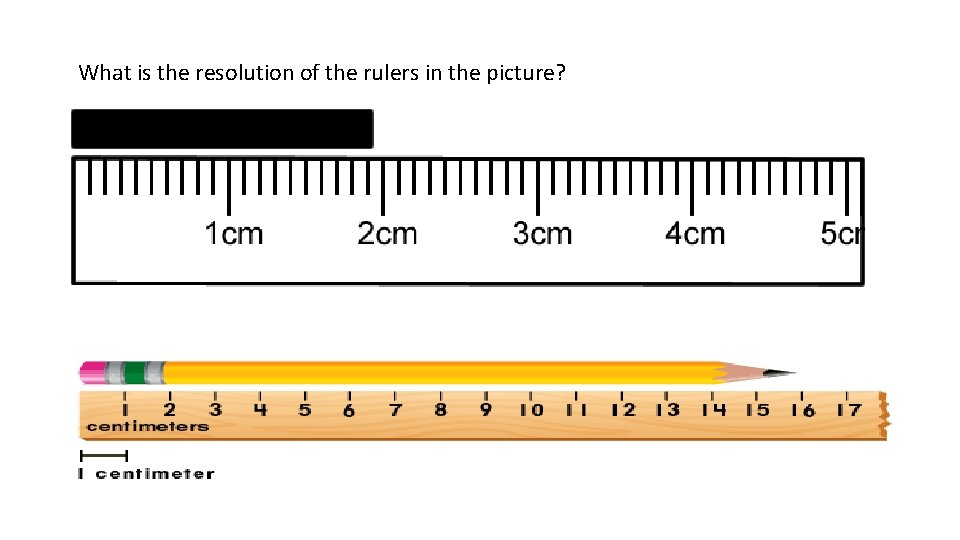 What is the resolution of the rulers in the picture? 