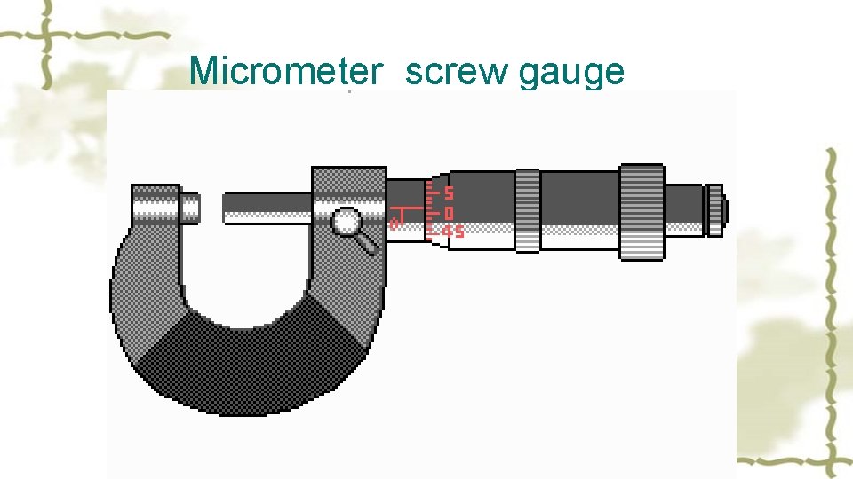 Micrometer screw gauge 