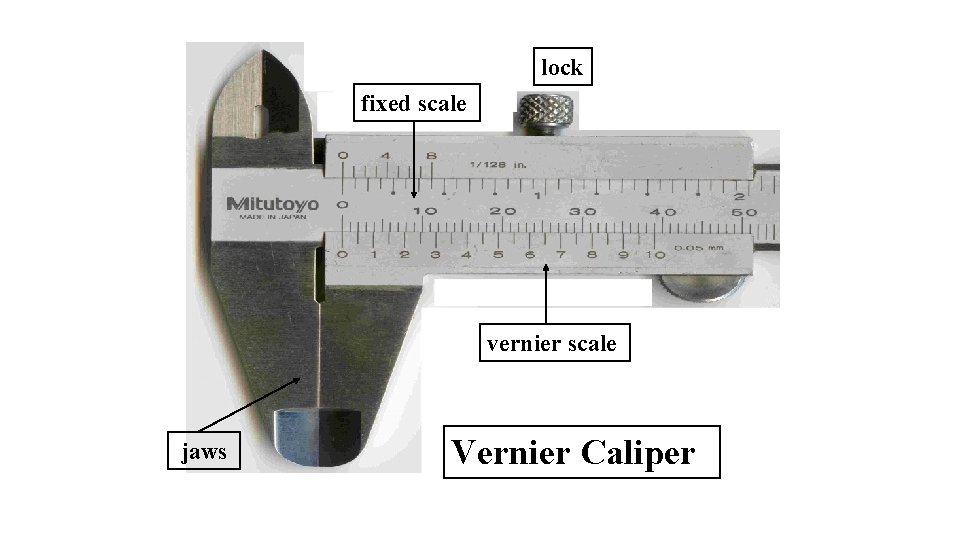 lock fixed scale vernier scale jaws Vernier Caliper 