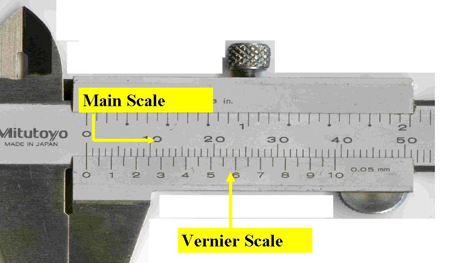 Main Scale Vernier Scale 