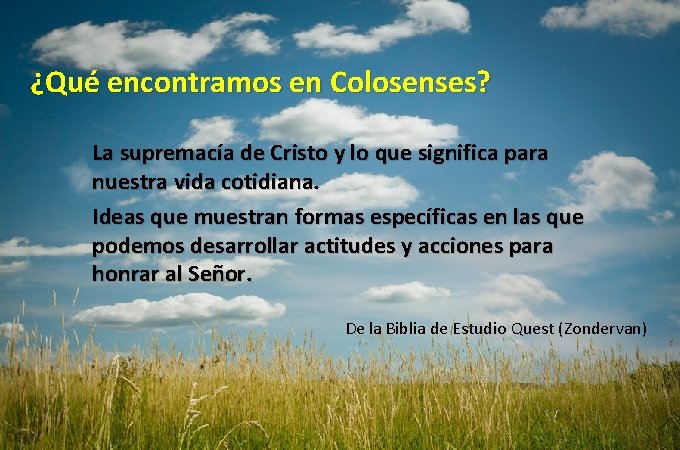 ¿Qué encontramos en Colosenses? La supremacía de Cristo y lo que significa para nuestra