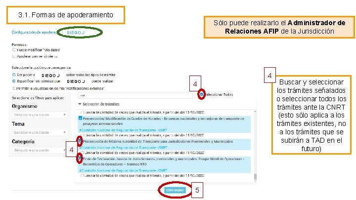 3. 1. Formas de apoderamiento Sólo puede realizarlo el Administrador de Relaciones AFIP de