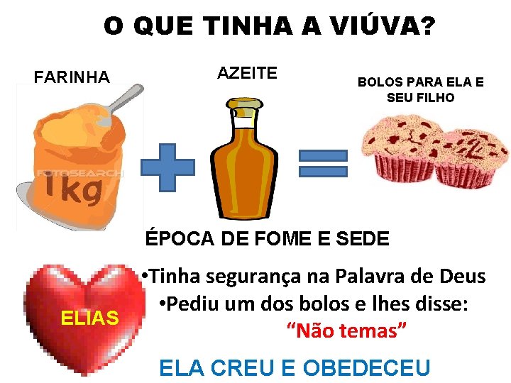 O QUE TINHA A VIÚVA? FARINHA AZEITE BOLOS PARA ELA E SEU FILHO ÉPOCA