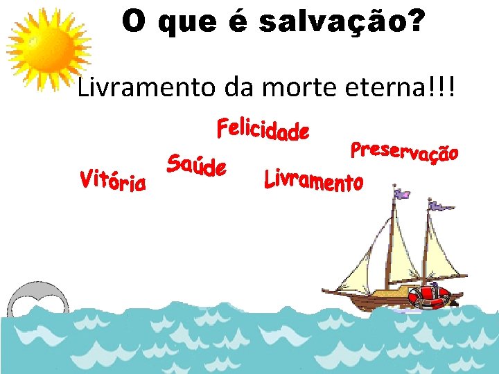 O que é salvação? Livramento da morte eterna!!! 