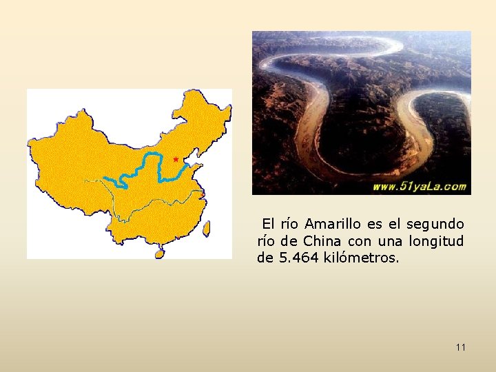 El río Amarillo es el segundo río de China con una longitud de 5.