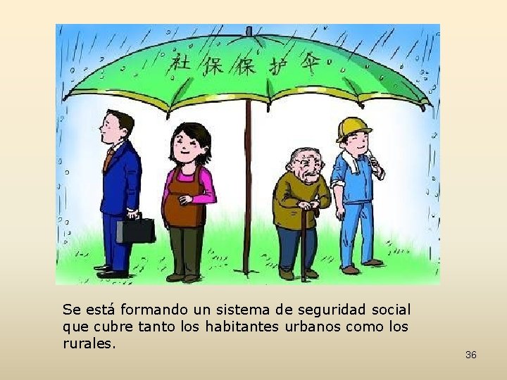 Se está formando un sistema de seguridad social que cubre tanto los habitantes urbanos