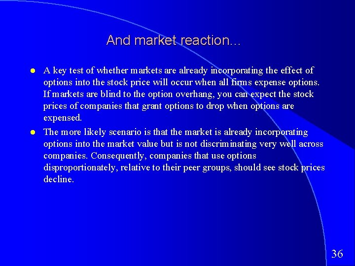 And market reaction… A key test of whether markets are already incorporating the effect