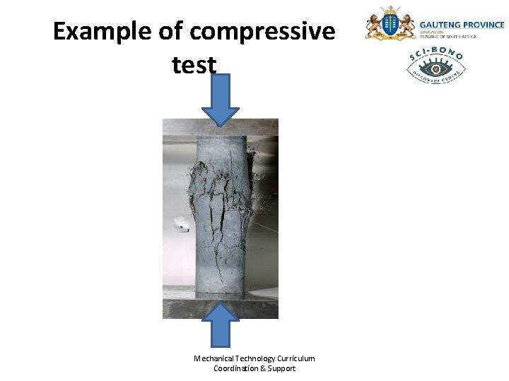 Example of compressive test Mechanical Technology Curriculum Coordination & Support 