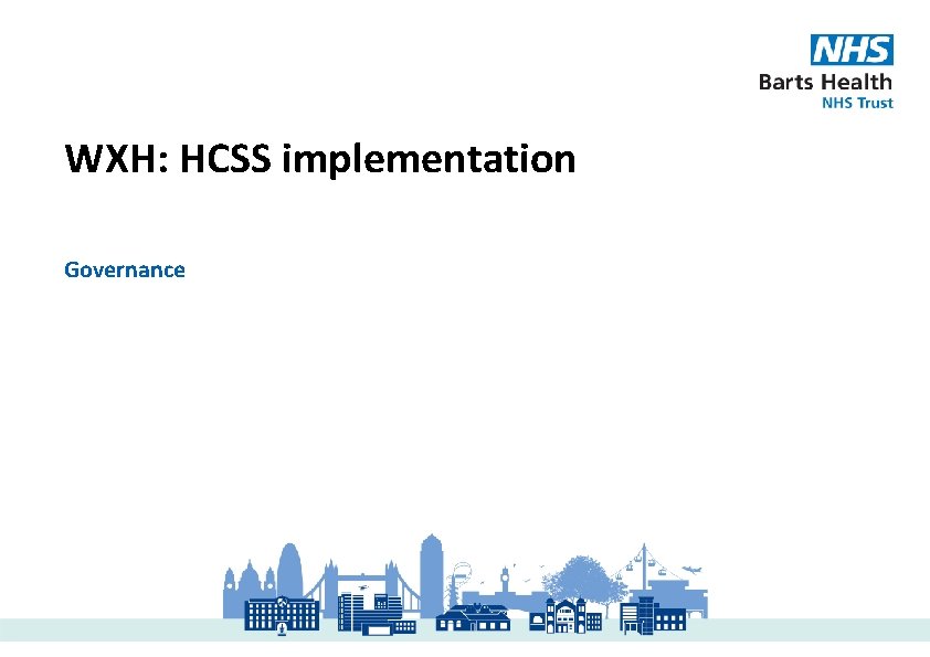 WXH: HCSS implementation Governance 