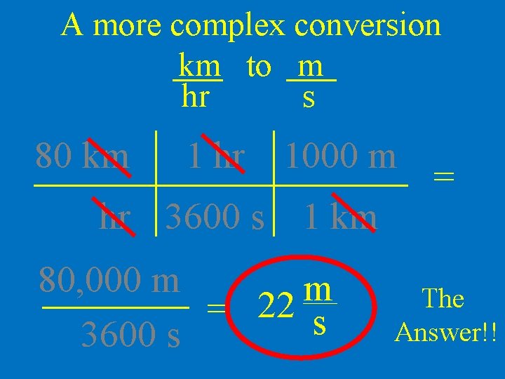 A more complex conversion km to m hr s 80 km 1 hr 1000