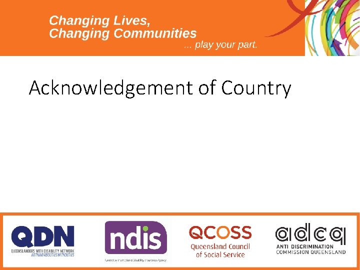 Acknowledgement of Country 