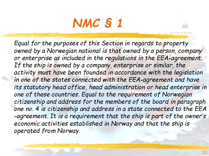 NMC § 1 Equal for the purposes of this Section in regards to property NMC § 1 Equal for the purposes of this Section in regards to property